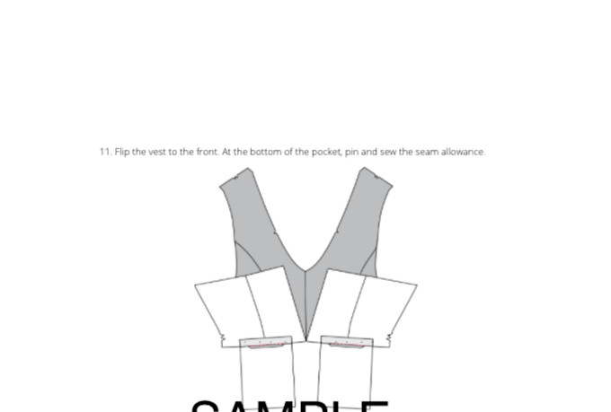 create sewing pattern instructions and illustrations